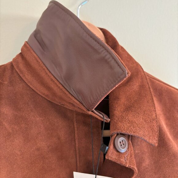 Patina brand leather jacket/shacket/overshirt, women's size S in umber - Picture 3 of 9